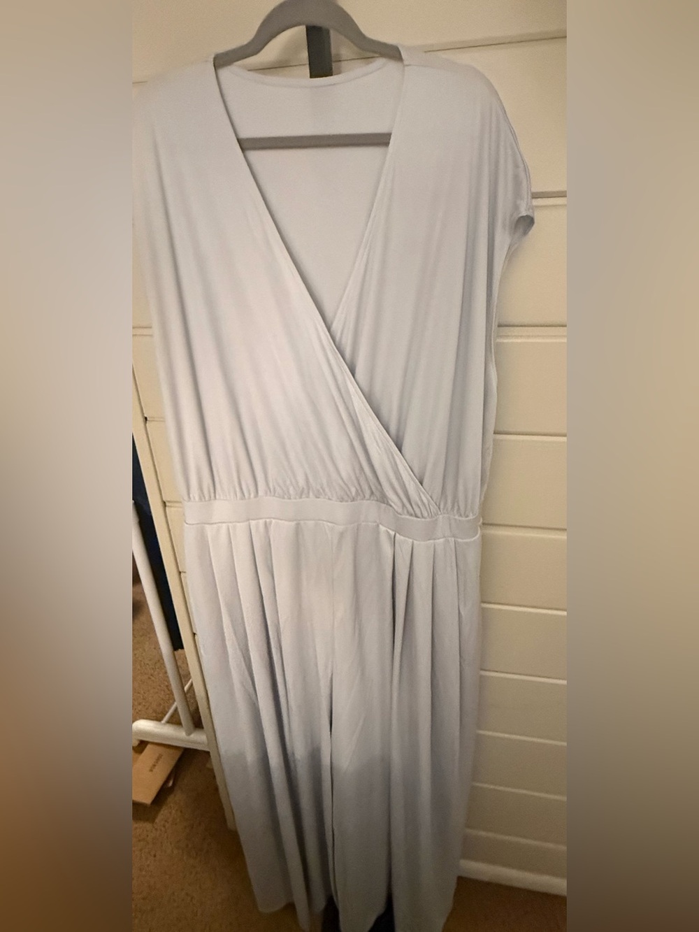 HALARA Pale Blue Wrap-Front jumpsuit